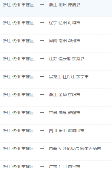 杭州国磊运输有限公司发货信息